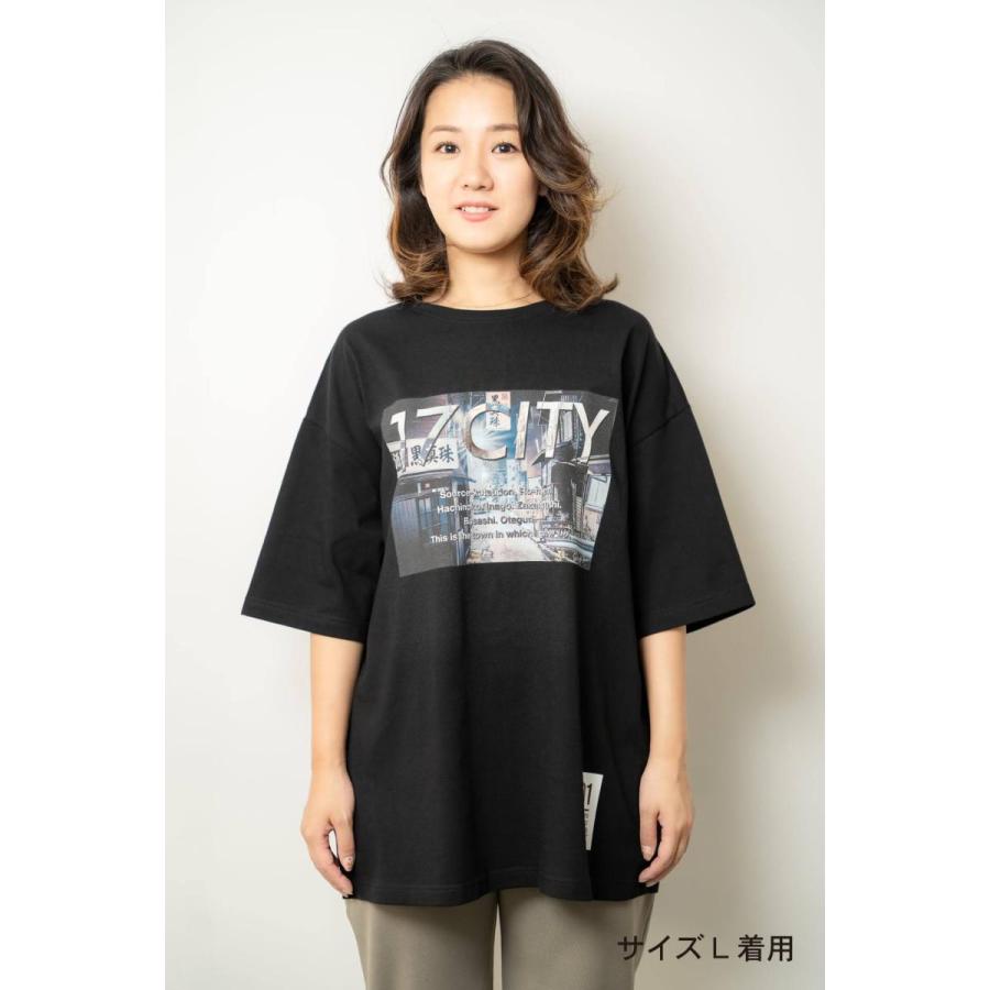 【INACITY APPAREL】伊那まちPHOTOTシャツ　ビッグシルエットブラック　IRIFUNE CROSSING　F/Kroquis Sam｜linksogoh｜12