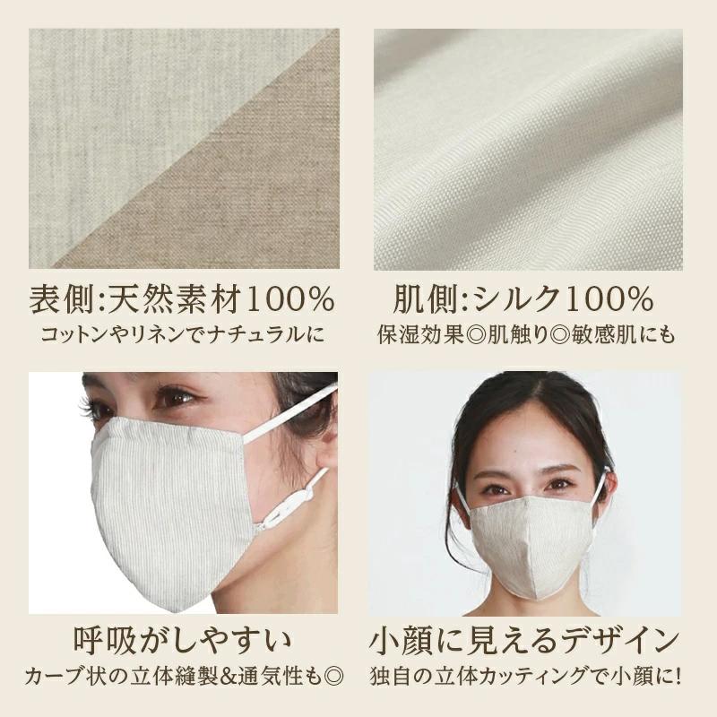 マスク 日本製 肌側シルク100％ ファブリックケアマスク オーガニック
