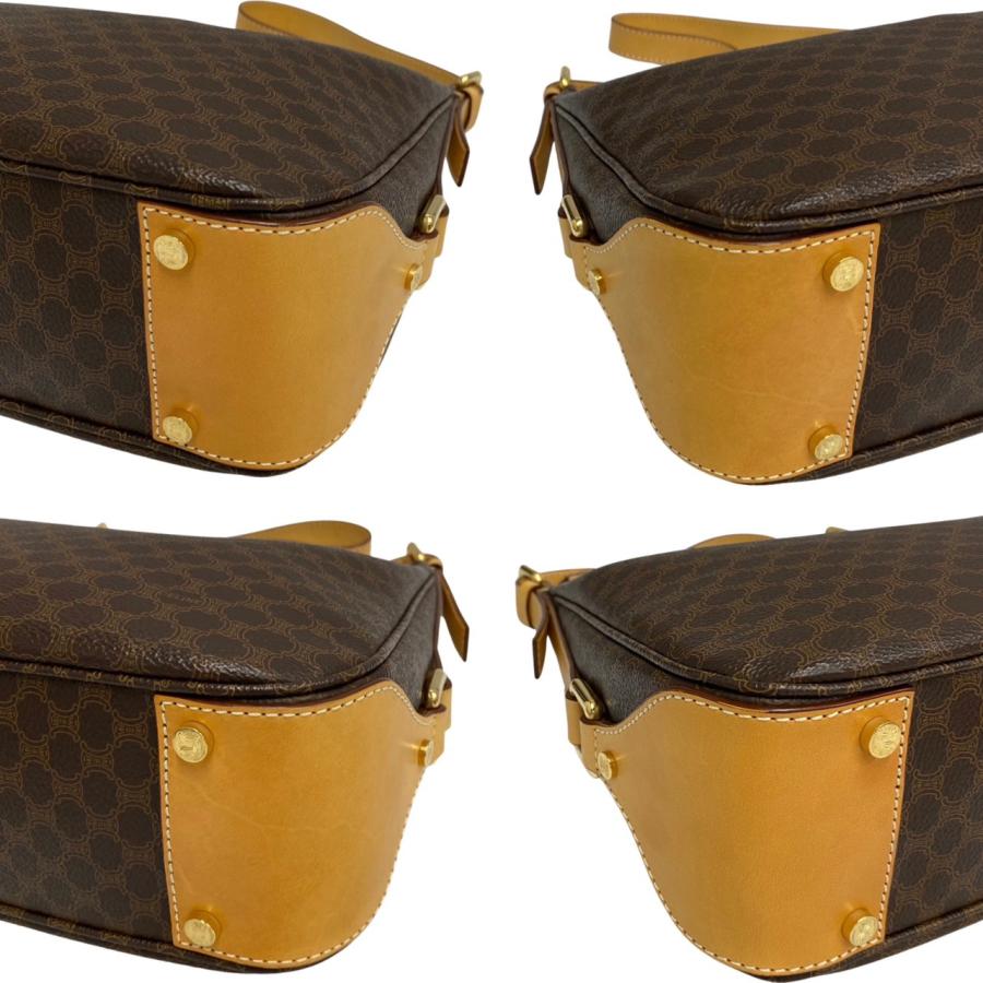 CELINE セリーヌ マカダム ブラゾン ショルダートートバッグ CELINE マカダム柄ブラゾン刻印トートバッグ | Hedy