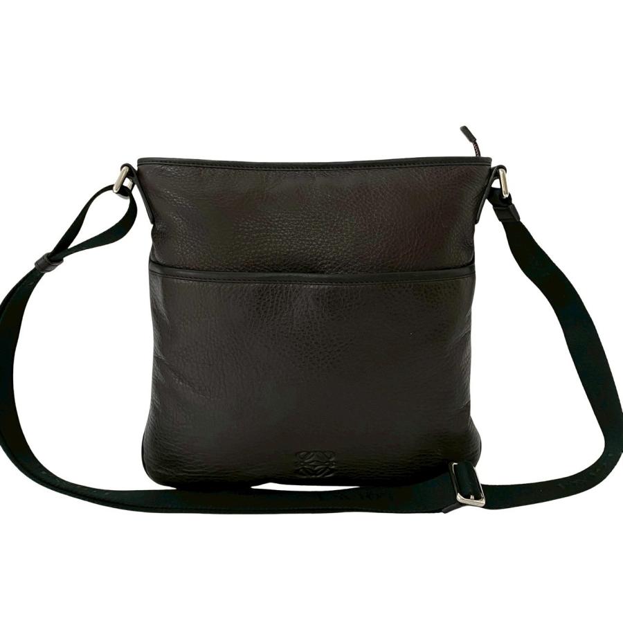 ブラック サコッシュ エンボスロゴ エンボスチェックスクウェアサコッシュ | ブラックレーベル