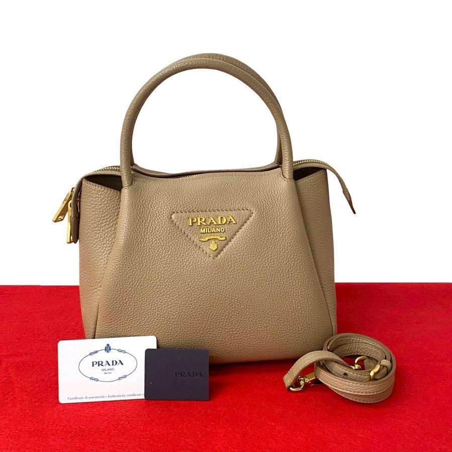 PRADA ショルダーバッグ ハンドバッグ ヴィッテロダイノ ゴールドロゴ