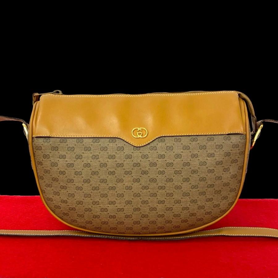 GUCCI 極 美品 希少品 グッチ オールドグッチ マイクロGG ロゴ