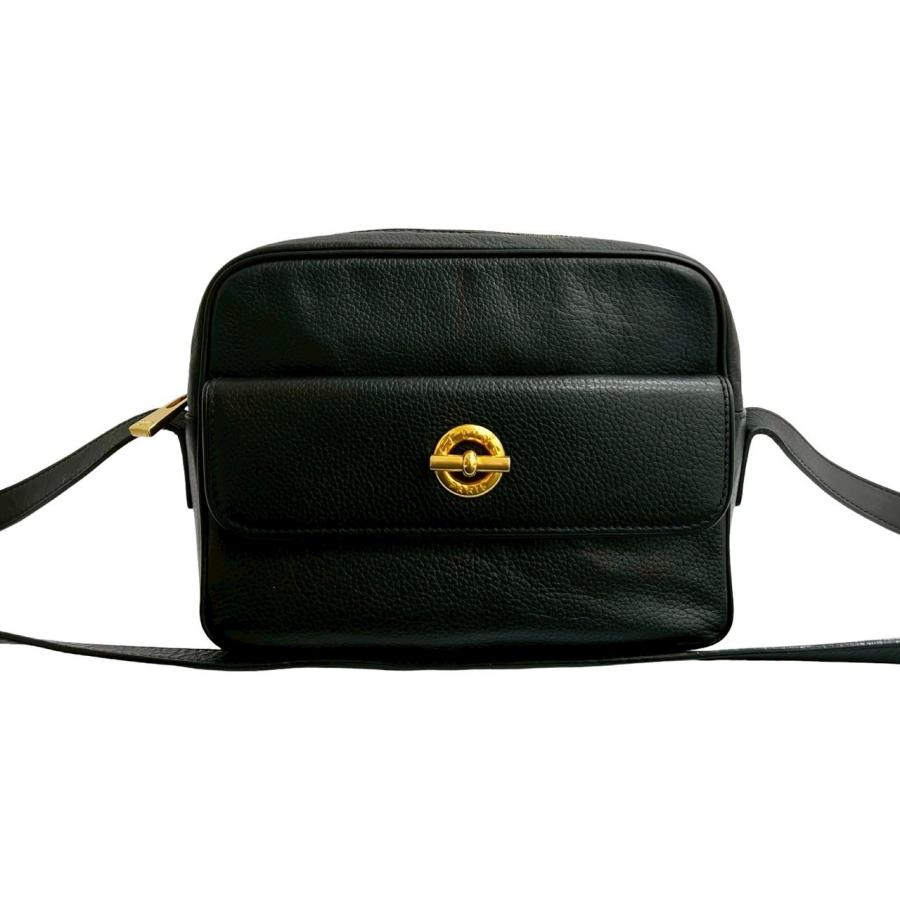 CELINE 極 美品 セリーヌ ヴィンテージ ロゴ 金具 レザー 本革 ミニ 