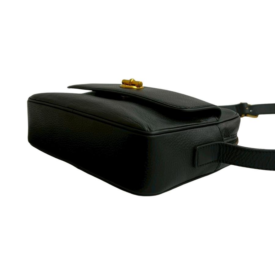 CELINE 極 美品 セリーヌ ヴィンテージ ロゴ 金具 レザー 本革 ミニ 