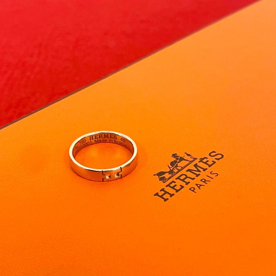 HERMES（エルメス） 極 美品 エヴァー ヘラクレス リング Hロゴ K18