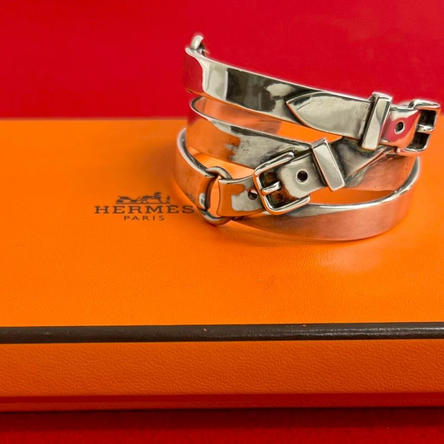 HERMES（エルメス） 極 美品 希少品 デブリッド ブレスレット シルバー