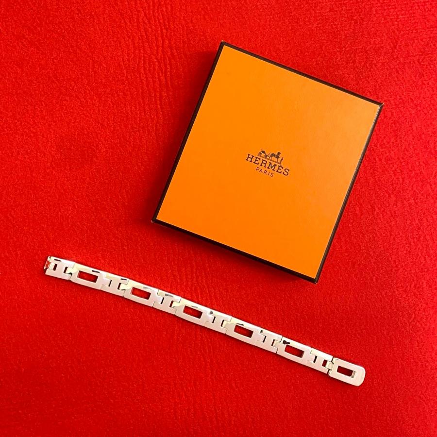 エルメス　ヘラクレスブレスレット　バングルカフ925 HERMES（エルメス） 極 美品 希少品 ヘラクレス ブレスレット シルバー