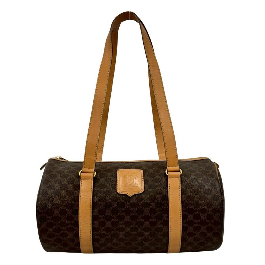 CELINE（セリーヌ） 極 美品 希少品 マカダム ロゴ 柄 ブラゾン レザー 