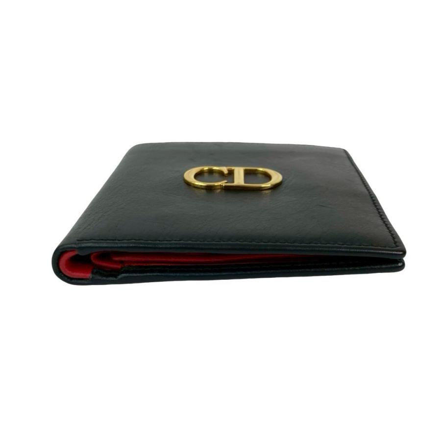 極 美品 Christian Dior クリスチャンディオール CD ロゴ 金具 レザー