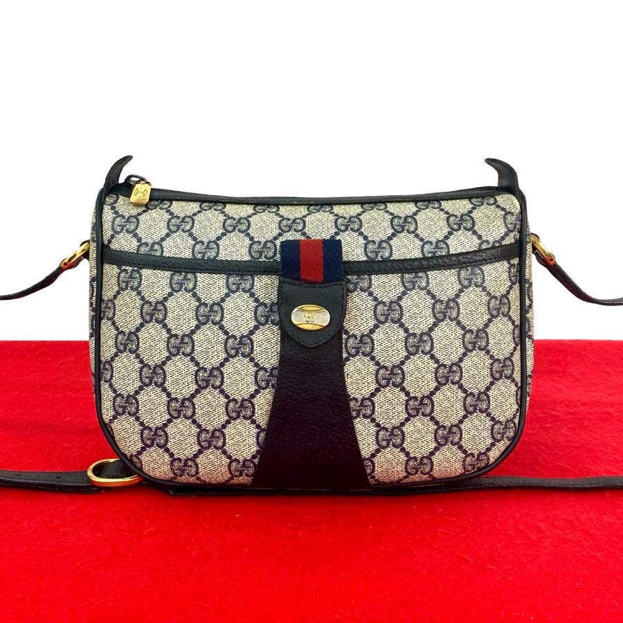 【本日21時迄セール先着順】グッチショルダーバッグシェリーラインブラック 美品 希少 GUCCI グッチ ショルダーバッグ シェリーライン 黒 ブラック