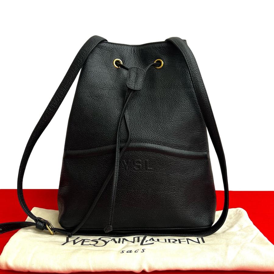 極美品⭐️yves saint laurent embossed logo bag Yves Saint Laurent（イヴ・サンローラン） 極 美品 袋付 ヴィンテージ