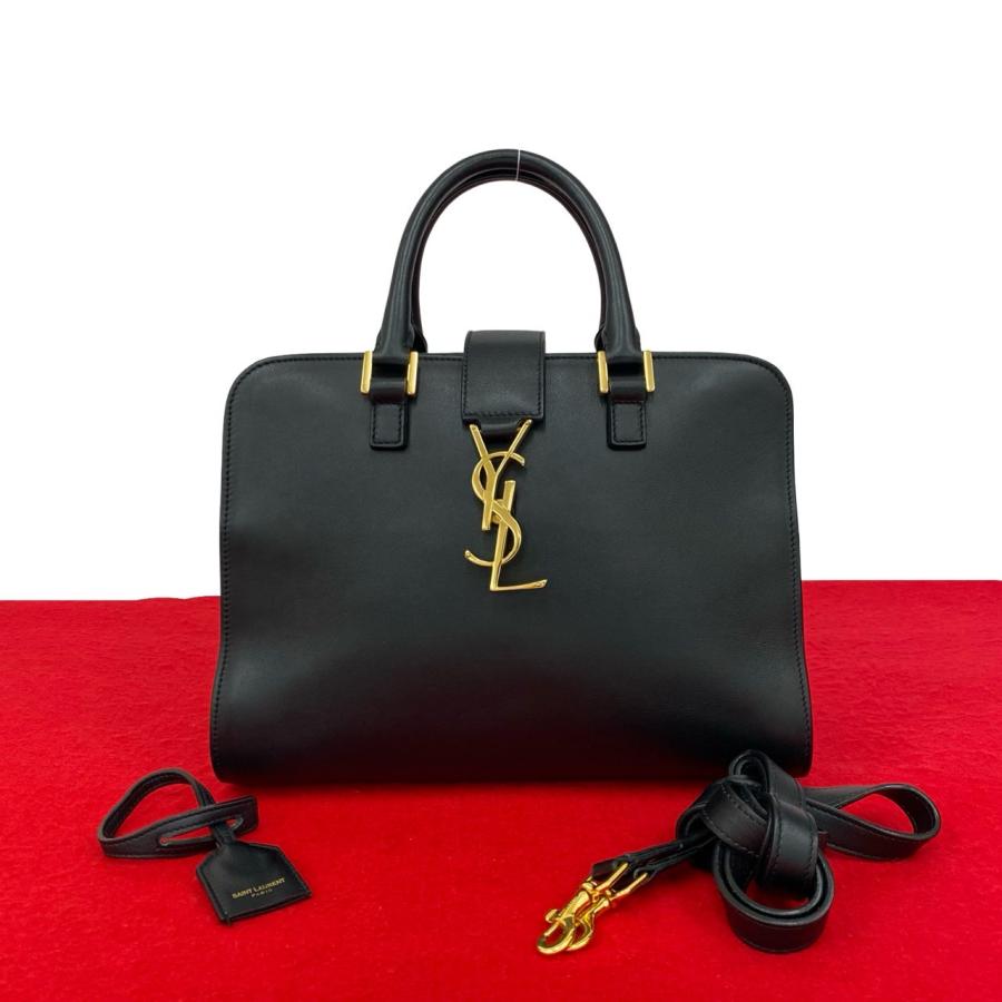 極 美品 SAINT LAURENT PARIS サンローランパリ ベイビーカバス YSL