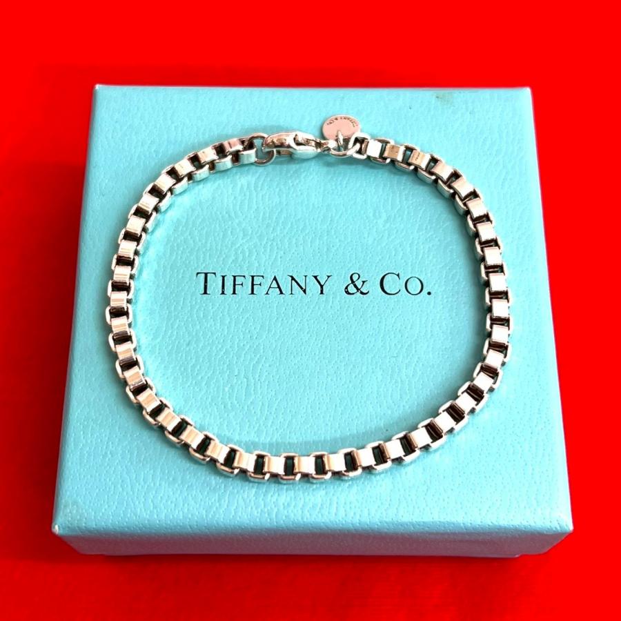 美品Tiffany & Co. ベネチアンブレスレット 925シルバー TIFFANY&Co.（ティファニー） 極 美品 ベネチアン シルバー925