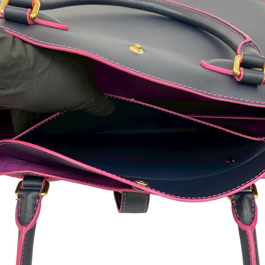 LOEWE（ロエベ） 極 美品 レオ アナグラム ロゴ トートバッグ レザー