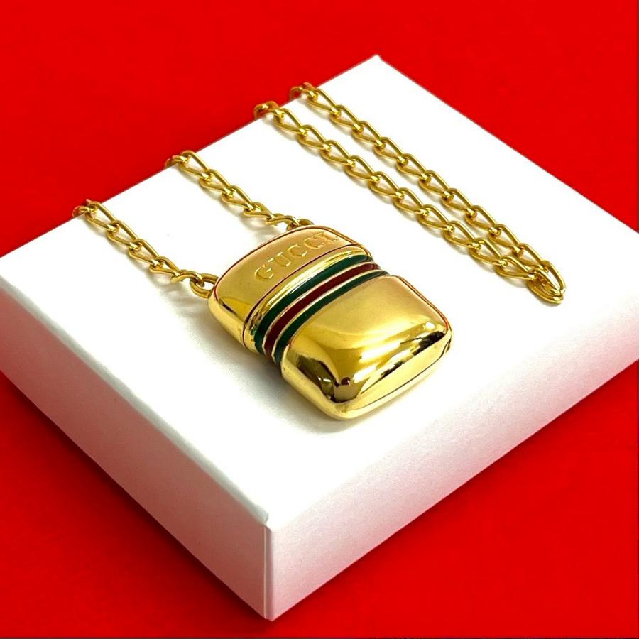 極 美品 GUCCI グッチ シェリーライン ロゴ 刻印 GP 香水ボトル ロング