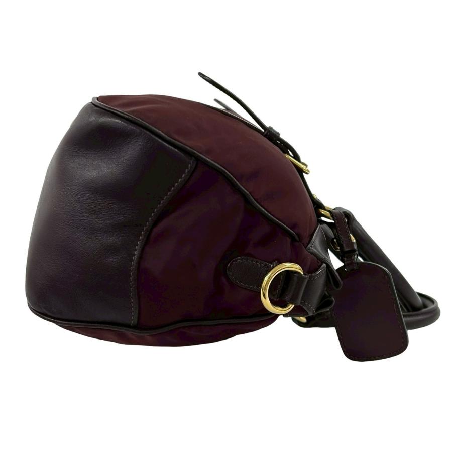 PRADA（プラダ） 極 美品 ロゴ 金具 レザー 本革 テスート ナイロン
