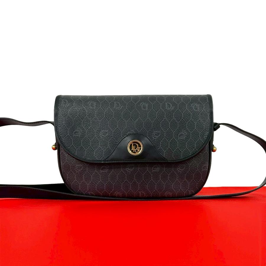 極 美品 Christian Dior ディオール ヴィンテージ ハニカム 柄 ロゴ 