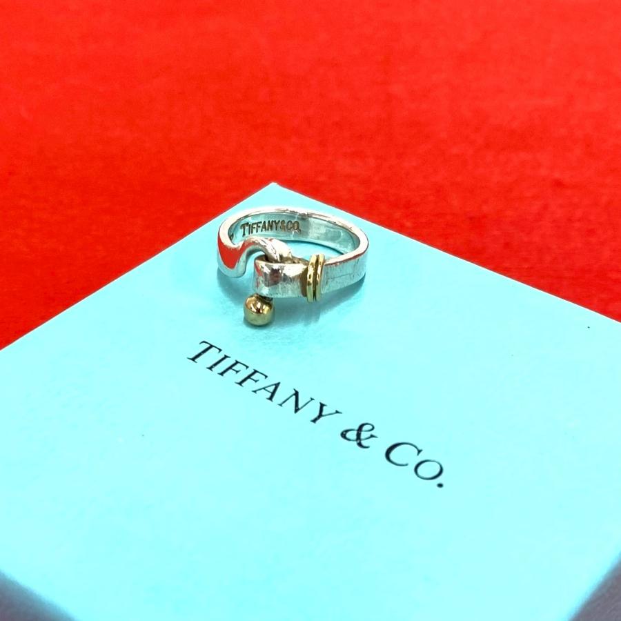 TIFFANY&Co.（ティファニー） 極 美品 ラブノット リング フック＆アイ