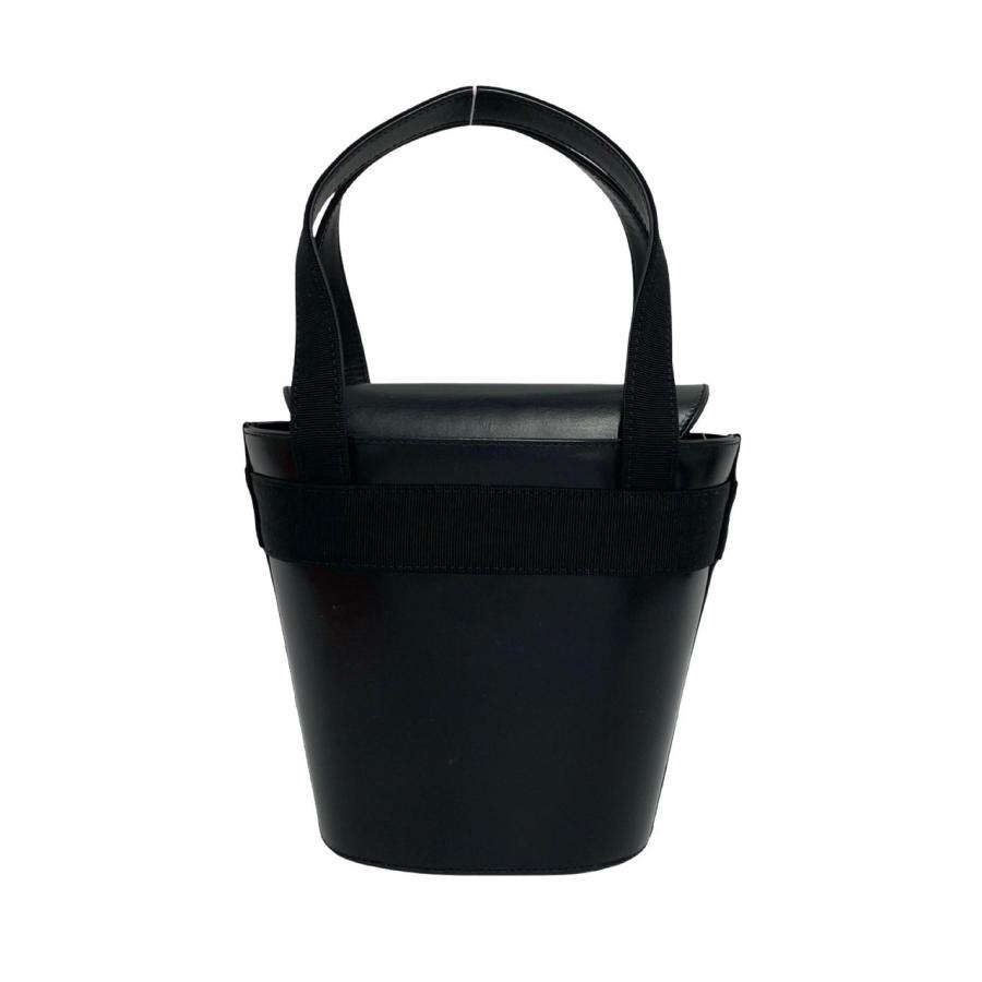 極 美品 箱付き Salvatore Ferragamo サルヴァトーレフェラガモ ヴァラリボン 金具 レザー 本革 ハンドバッグ ブラック 黒 k42-1_3