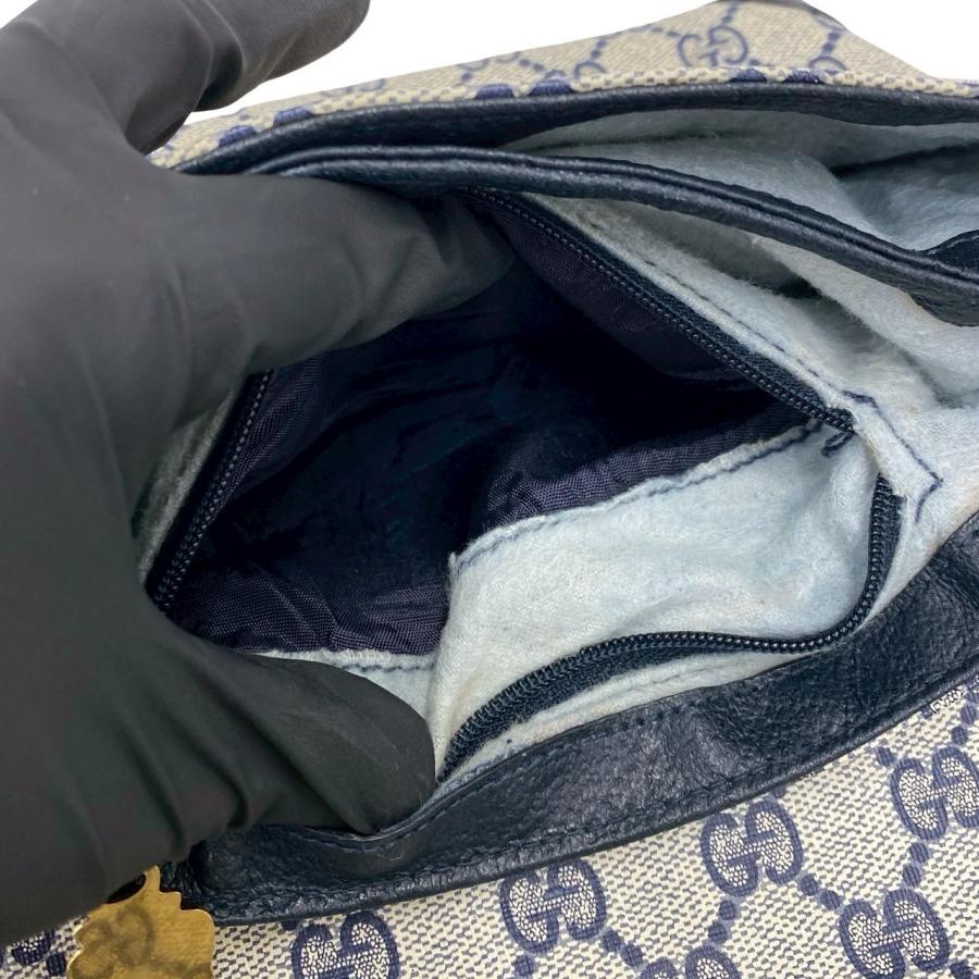 GUCCI（グッチ） 極 美品 オールドグッチ GG ロゴ 柄 レザー 本革 ミニ 