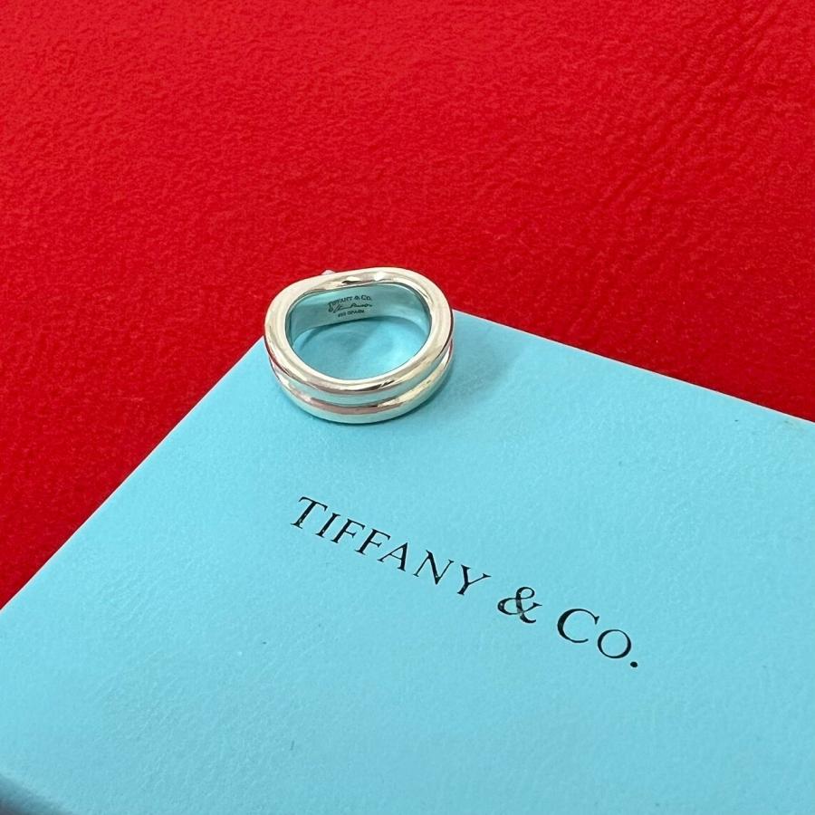 付属品あり Tiffany＆Co. カーブド リング 約8号 ヴィンテージ レディース 付属品あり Tiffany＆Co. カーブド リング 約8号 ヴィンテージ