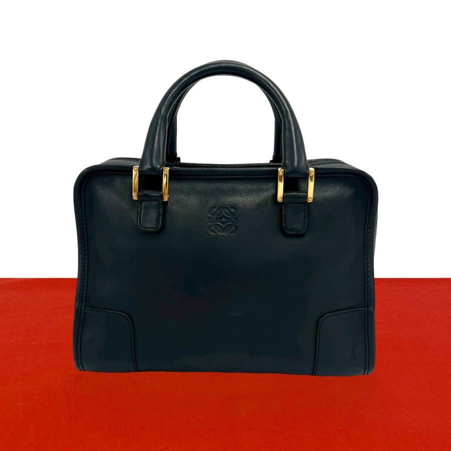 LOEWE アマソナ28 ラインストーン アナグラムロゴ ハンドバッグ 希少 LOEWE（ロエベ） 極 美品 ヴィンテージ アマソナ 28 アナグラム ロゴ
