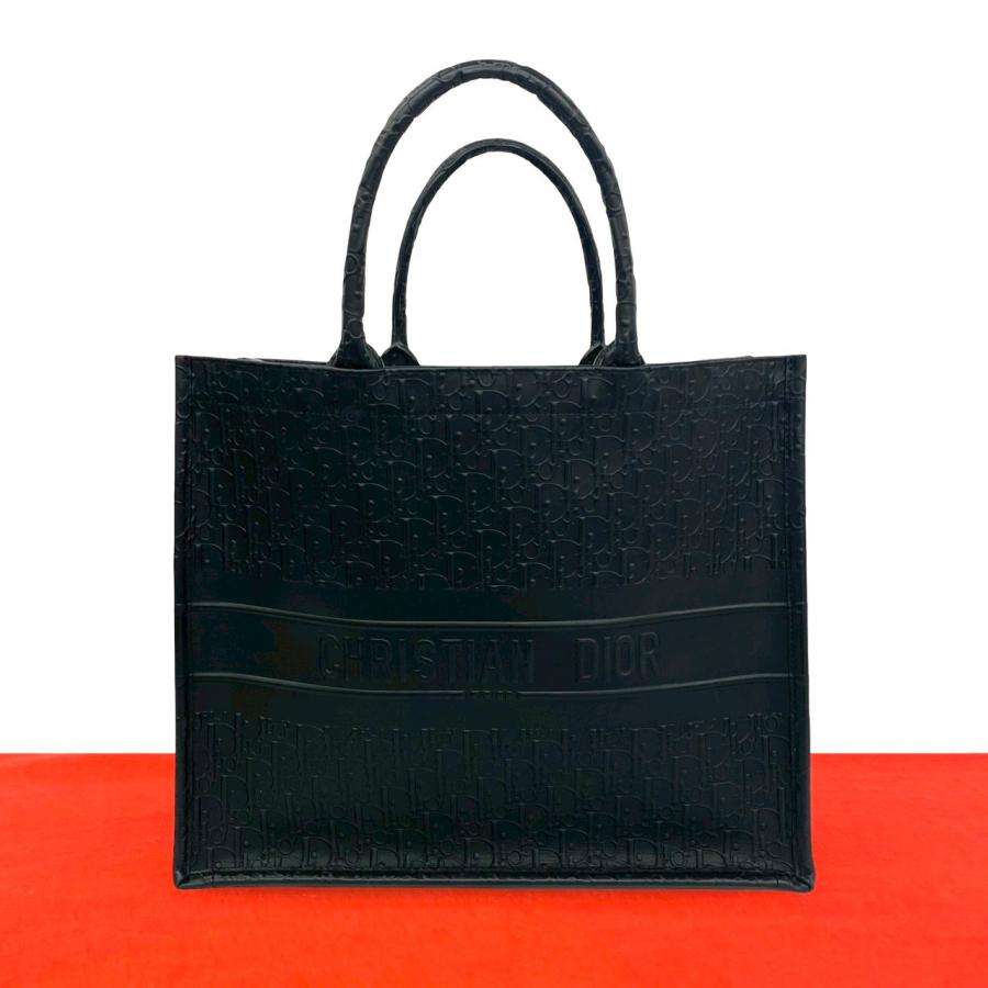 Christian Dior オブリーク トートバッグ ブラック ほぼ未使用 Christian Dior クリスチャンディオール ブックトート