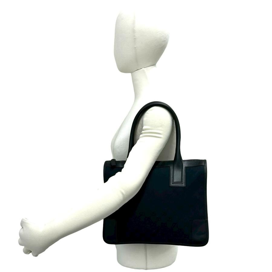 GUCCI GG柄 ハンドバッグ トートバッグ キャンバス レザー 黒色 GUCCI（グッチ） ほぼ未使用 希少品 GG ロゴ 柄 レザー 本革