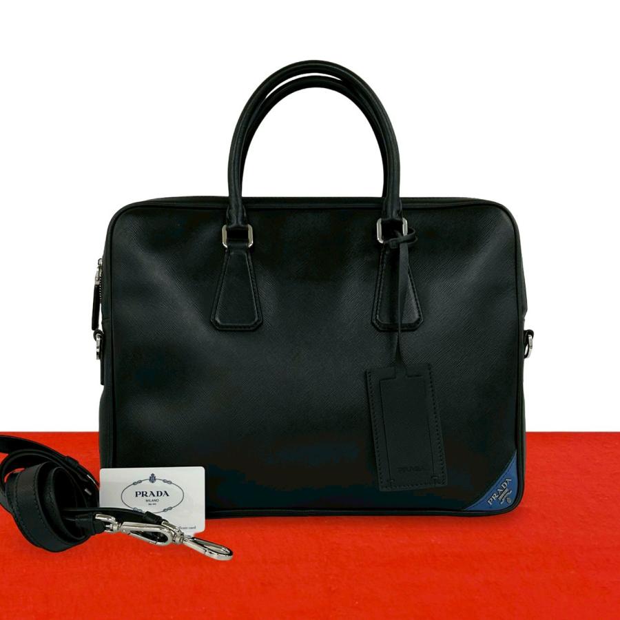 PRADA（プラダ） 極 美品 希少品 ロゴ サフィアーノ レザー 本革 2way