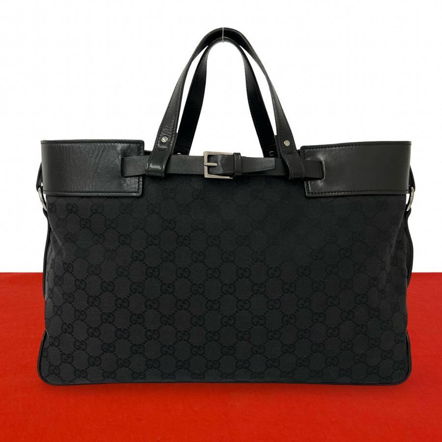 極美品GUCCI GGキャンバス ハンドバッグ ブラック ハンドバッグ ✨極美