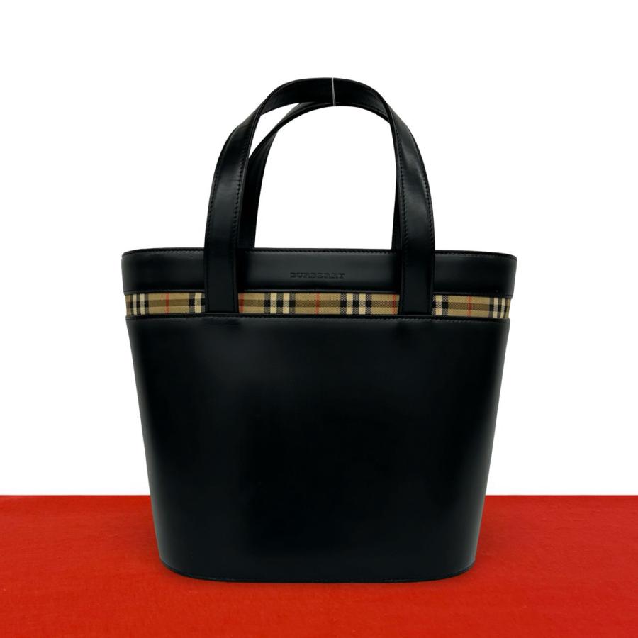 BURBERRY（バーバリー） 極 美品 ロゴ ノバチェック 柄 レザー 本革
