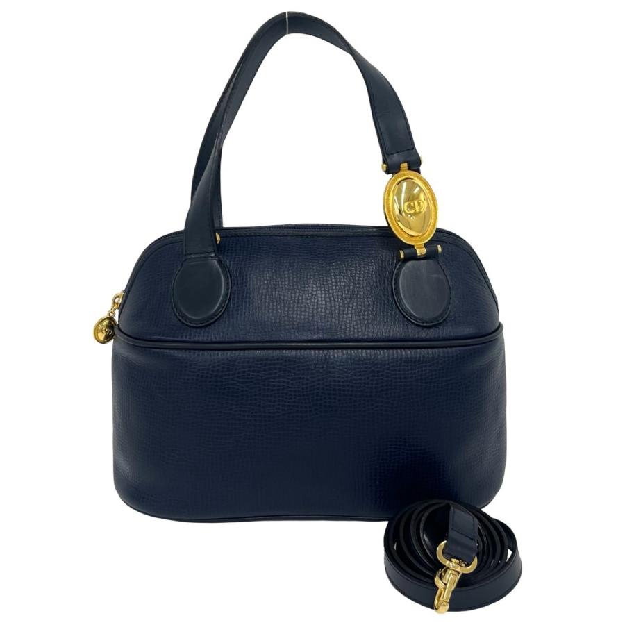 Christian Dior　ヴィンテージ　ハンドバッグ　ショルダーバッグ 極 美品 Christian Dior ディオール ヴィンテージ CD ロゴ 金具 レザー