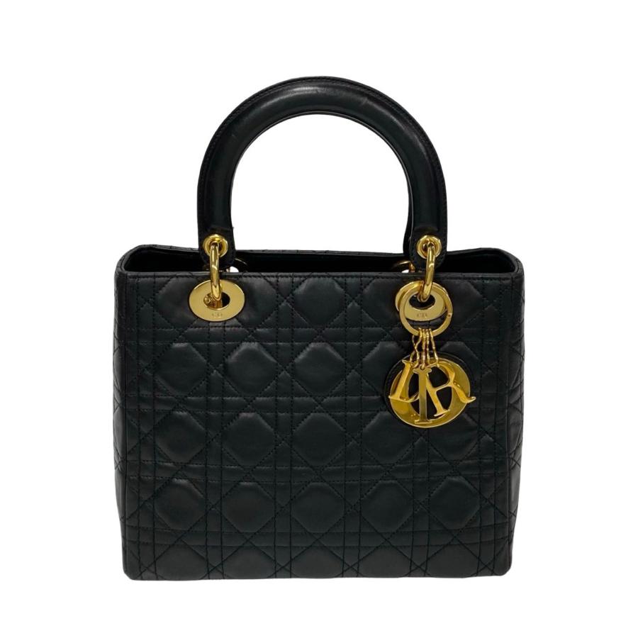 極 美品 Christian Dior ディオール レディディオール カナージュ ロゴ