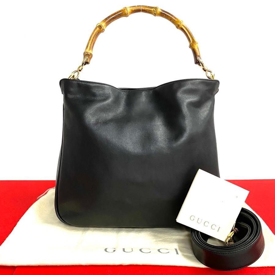 GUCCI 極 美品 保存袋付 グッチ オールドグッチ バンブー レザー GUCCI 極 美品 保存袋付 グッチ オールドグッチ バンブー レザー