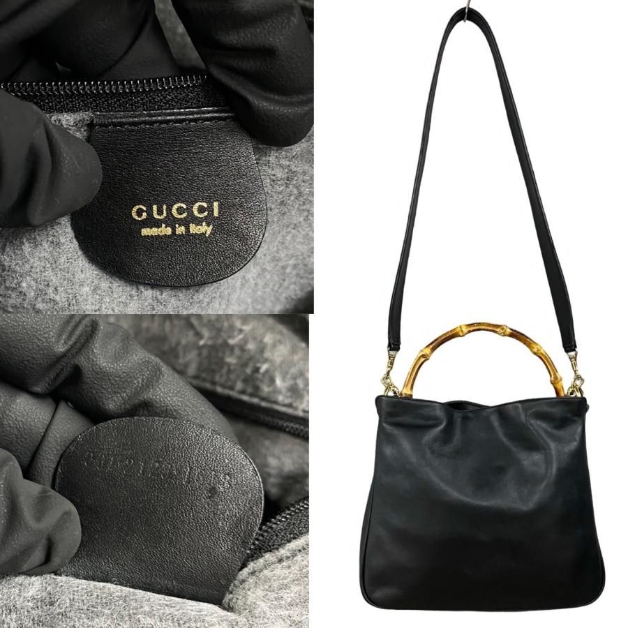GUCCI 極 美品 保存袋付 グッチ オールドグッチ バンブー レザー GUCCI 極 美品 保存袋付 グッチ オールドグッチ バンブー レザー