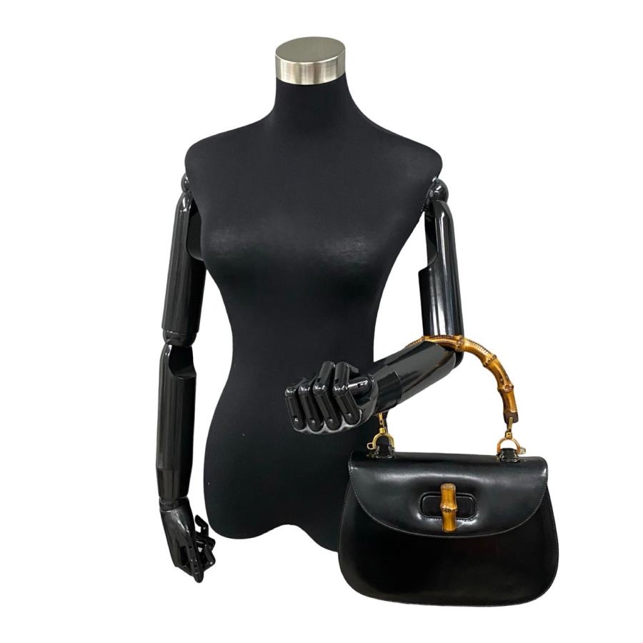 GUCCI ブラックバンブ ハンドバッグ　✨美品✨ヴィンテージ GUCCI（グッチ） 極 美品 オールドグッチ ヴィンテージ バンブー