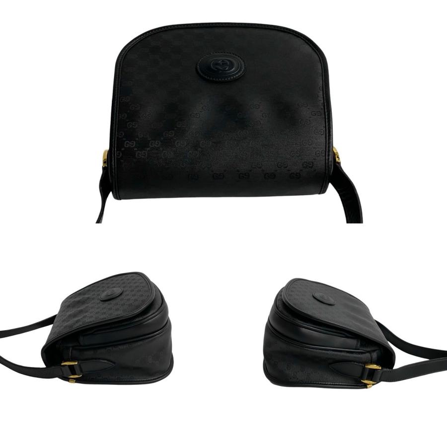 極 美品 GUCCI グッチ オールドグッチ マイクロ GG 柄 ロゴ レザー 本 