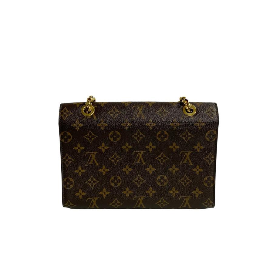 ほぼ未使用 希少品 袋付き LOUIS VUITTON ルイヴィトン ヴィクトワール モノグラム レザー チェーン ショルダーバッグ ブラウン 199-2 LOUIS VUITTON - ほぼ未使用 希少品 袋付き LOUIS VUITTON ルイ