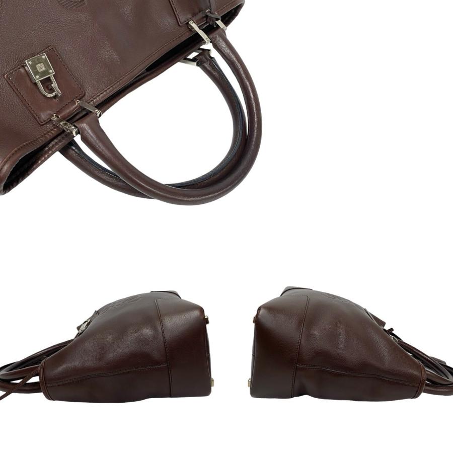 LOEWE 極 美品 希少品 鍵付き ロエベ アナグラム ロゴ レザー 本革 