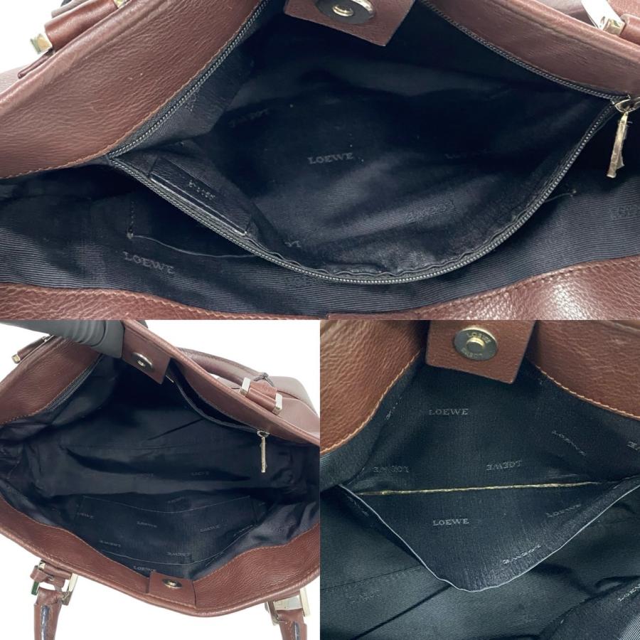LOEWE 極 美品 希少品 鍵付き ロエベ アナグラム ロゴ レザー 本革 