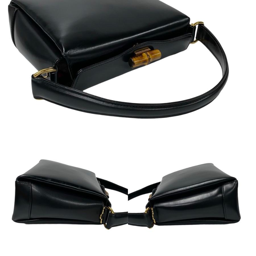 オールドグッチ　GUCCI カーフレザー　ターンロックハンドバッグ黒 GUCCI（グッチ） 未使用保管品 希少品 オールドグッチ ヴィンテージ