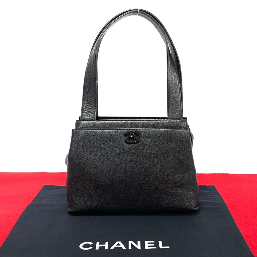 CHANEL 極 美品 シール有 5番台 シャネル キャビアスキン ココマーク 