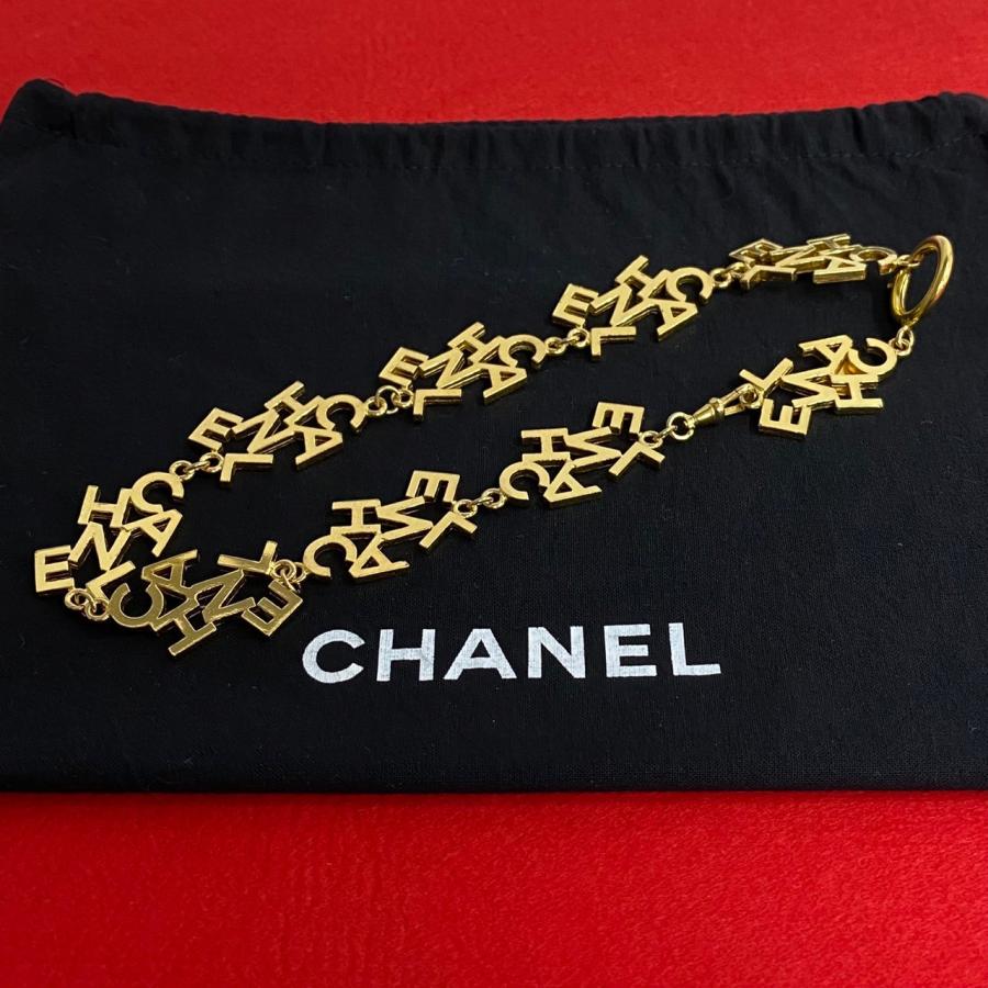 レア 希少 美品 ヴィンテージ シャネル CHANEL ネックレス ペンダント CHANEL 極 美品 希少品 シャネル ヴィンテージ ロゴ モチーフ GP