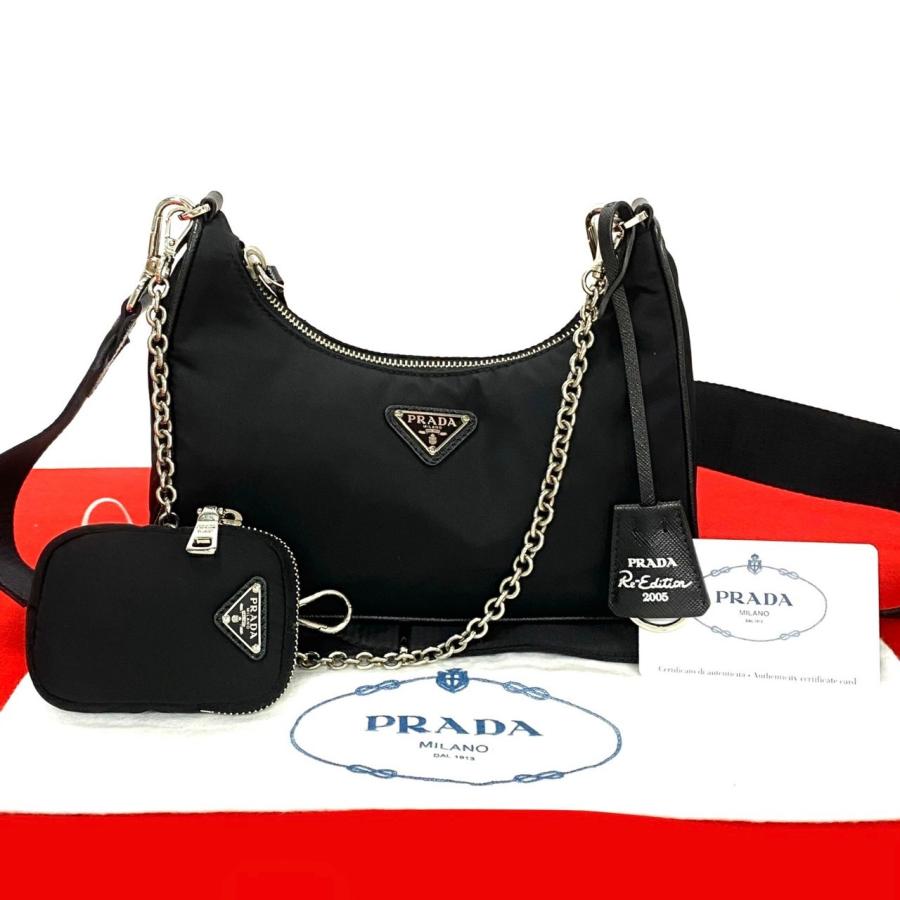 PRADA ほぼ未使用 袋付き 希少品 プラダ リ エディション2005 PRADA ほぼ未使用 袋付き 希少品 プラダ リ エディション2005