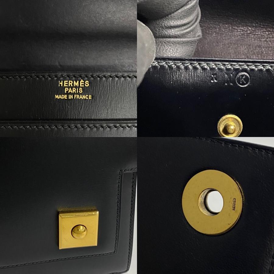 ノベルティ HERMES 本革バック ボタン印字 HERMES（エルメス） ほぼ未使用 袋付き ○K 刻印 ヴィンテージ ピアノ
