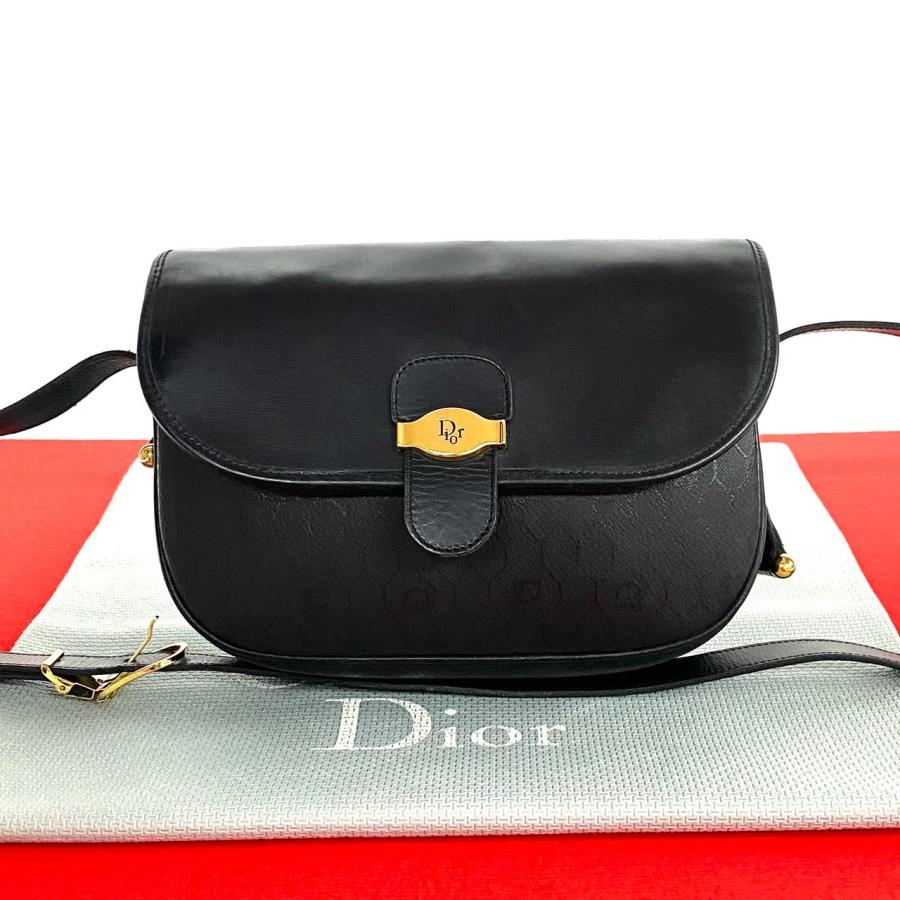 極 美品 Christian Dior ディオール ヴィンテージ ハニカム 柄 レザー 