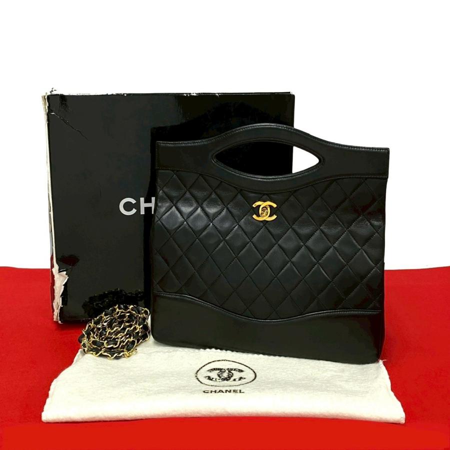 【希少】シャネル マトラッセ ハンドバッグ チェーンハンドル ヴィンテージ1番台 CHANEL（シャネル） 極 美品 箱 袋付き 希少品 1番台 ヴィンテージ