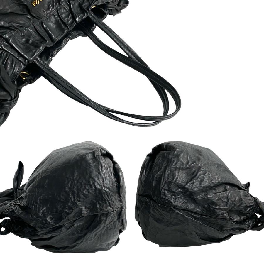 PRADA ほぼ未使用 袋付き 希少品 プラダ ロゴ金具 レザー 本革 2way  