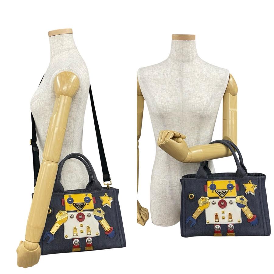 PRADA 極 美品 袋付 プラダ カナパ ロボット 三角ロゴ 金具 PRADA 極 美品 袋付 プラダ カナパ ロボット 三角ロゴ 金具