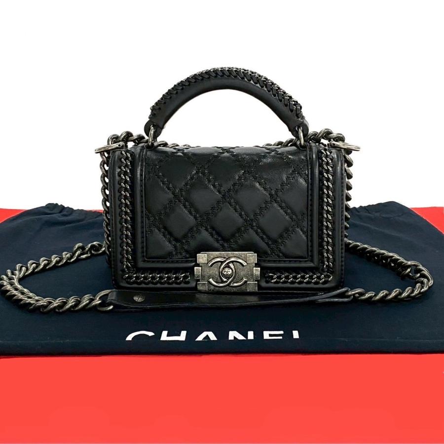 CHANEL 極 美品 シール有 21番台 ボーイシャネル レザー CHANEL 極 美品 シール有 21番台 ボーイシャネル レザー
